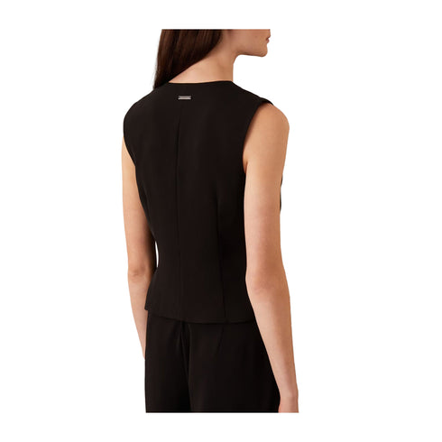 Calvin Klein Gilet Gilet Donna Soft Twill Nero - Francavilla Moda